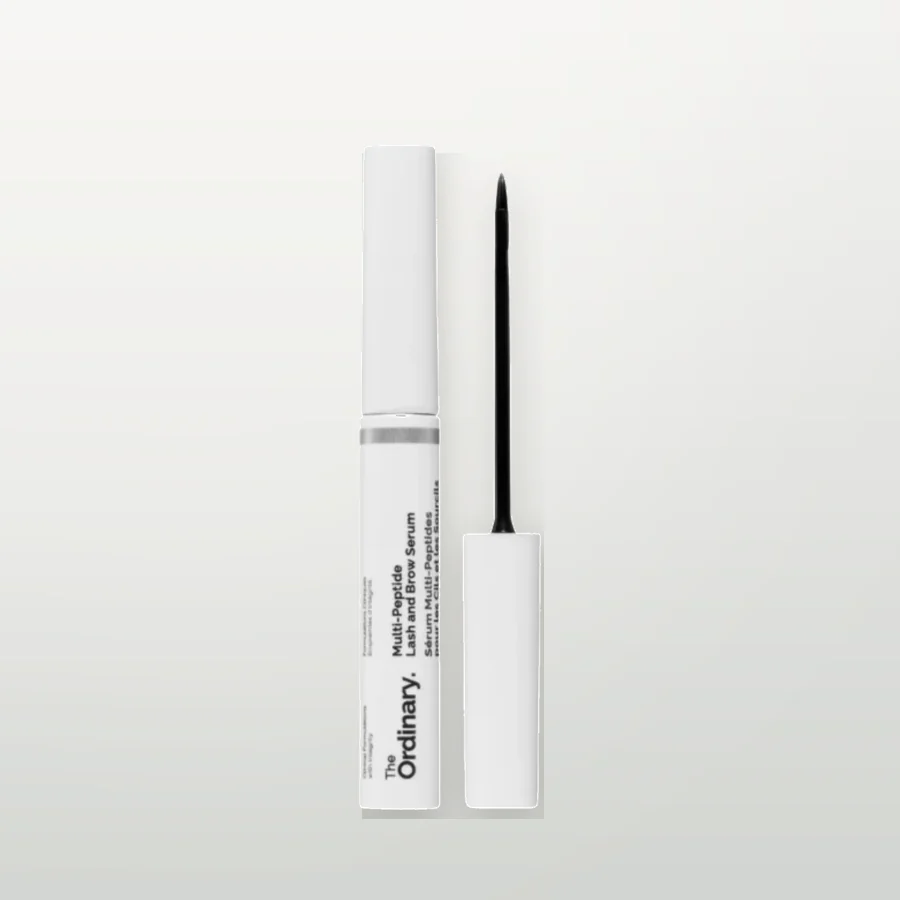 The Ordinary Multi-Peptide Lash and Brow Serum bottle with applicator